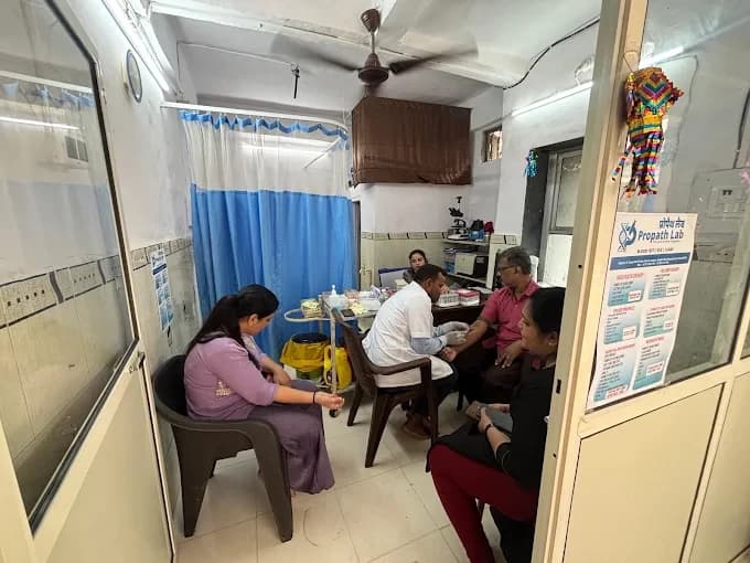 Propath Lab staff with patients